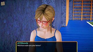 Blonde With Small Tits In Family Game Scene