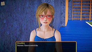 Blonde With Small Tits In Family Game Scene