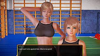 Blonde With Small Tits In Family Game Scene
