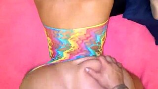 my roommate invited me to a hot threesome with a busty babe!