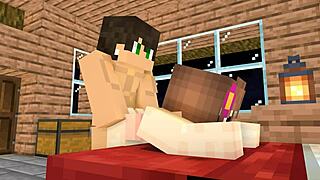 My crush invites me over after school for a minecraft animation session