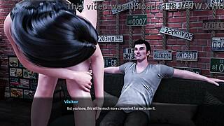 Monica rubbing cock in bar game?