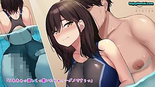 Swimming Instructor Worries About Her Breast In Anime Hentai