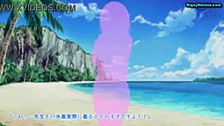 Swimming Instructor Worries About Her Breast In Anime Hentai