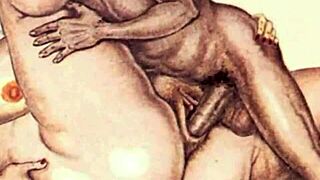 Sono ossessionato da questi schizzi erotici vintage, troppo eccitanti!