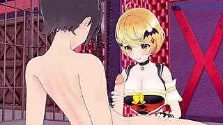 Tokoyami Towa and Yozora Mel in intense scene