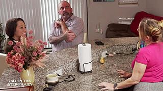 tiny freya von doom bangs stepdad and wife in wild 4k