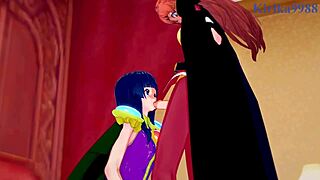 sylphiel, lina, and lahda in wild futanari hentai action