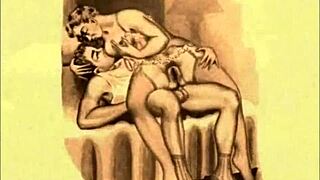 Vintage erotic cartoon drawings