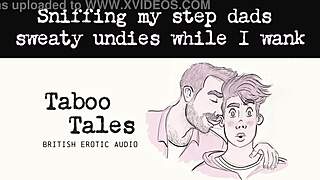 asmr gay erotic audio of sniffing stepdad's underwear, not son