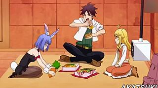 This is a recap of some anime scenes with hentai elements.