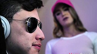 my stepsis gobbling gamer cock fantasy