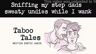 asmr gay erotic audio of sniffing stepdad's underwear, not son