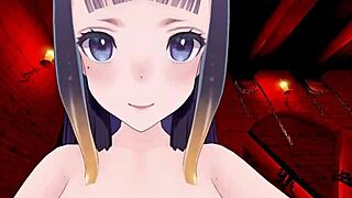 minato aqua and ninomae inanis share an intense moment in hololive vtuber pov hentai