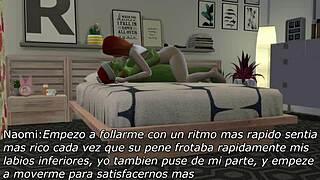 Teen bent over by old man in 3D cartoon Grinch scene