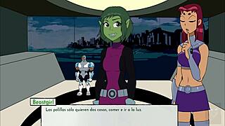 i break starfire's ass with anal while kitten cheats