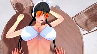 yor forger in bikini gets spied on during pool sex pov