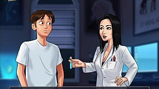 what's behind the summertime saga 110 with this brunette teacher?