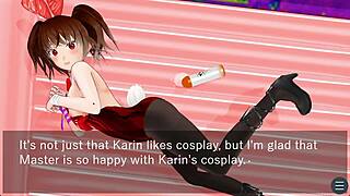 karin gives oral under the desk in school blazer