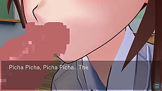 karin gives oral under the desk in school blazer