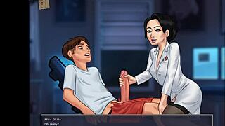 what's behind the summertime saga 110 with this brunette teacher?