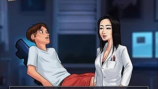 what's behind the summertime saga 110 with this brunette teacher?