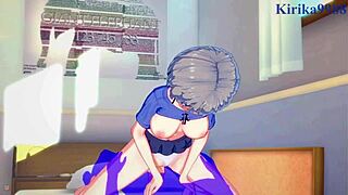 Hana and Yanagi Uzaki in wild hentai sex scene