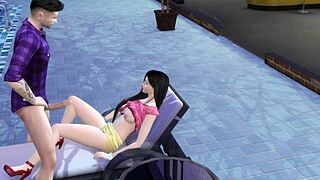 The Sims 4 Jerk Off Animation in 3D Cartoon Hentai Style