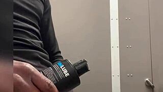 Home Depot bathroom turns into a wild public jerkoff spot. Gay action unfolds outdoors!