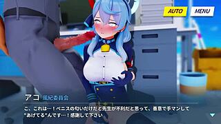 Aco enjoys solo cartoon pleasure