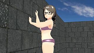 Hey, Kyo, you see this plump anime girl swinging on the tennis court?