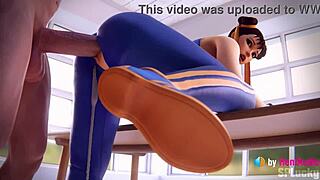 Geez, Chun-Li takin' a huge creampie in doggystyle 3D animation!