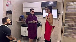 Wanna hire a maid for daily fucking with us?