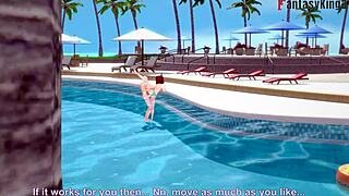 Anzu Mazaki fucks on the pool in yu-gi-oh step bikini with tea gardner in full fantasy.