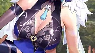 yelan genshin impact hentai adventure.