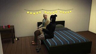 Little Asian Chinese Whore Satisfies Client in Pantyhose