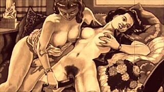 Vintage Erotic Illustrations with Retro Charm and Classic Anime Style