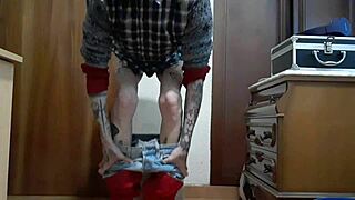 melvincoficial shows off huge cock with fake vagina.