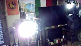 Behind the scenes, Maxxx Loadz and azn blonde in glasses cam. Hardcore blowjob action 😏