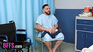 Three hot doctors ride a lucky patient's cock in a wild hospital 4some.