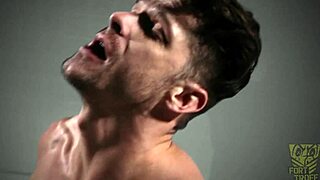 Bound Gay Stud Takes Machine Fucking in Wild BDSM Scene