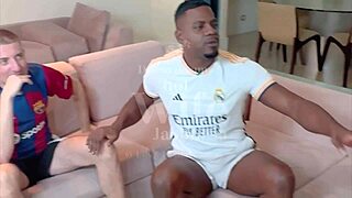 black stud pounds hot wife while cuck watches, asian slut begs for facials