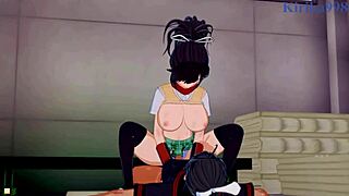 asuka and homura's wild futanari banging in senran kagura hentai