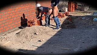 i’m obsessed with this cute 18 yo babe nataly, perfect body bent over on security cam at construction site