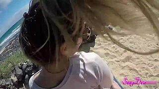 sexydea’s beach doggystyle pov heats up your screen