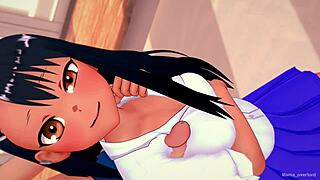 Wow! Nagatoro Wears Old Uniform to Play with Huge Uncensored Cock!