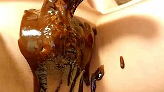Japanese Gay Teases with Chocolate Banana Cooking Fun.