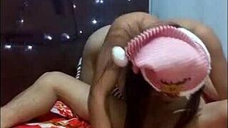 Stepmom rides huge cock for sweaty Christmas sex session