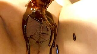 Japanese Gay Teases with Chocolate Banana Cooking Fun.