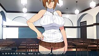 in kanobitch ep13, she turns into a slut while building trust in anime hentai